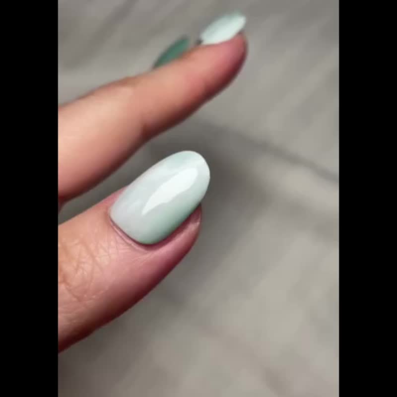 【订制】NO.002 翠 | 手工穿戴甲 - 指甲油/指甲贴 - 其他材质 绿色