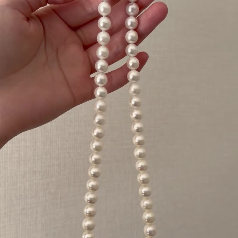 无调色 akoya 珍珠珠串 白色 8.5mm 海水珍珠项链 日本直送 数量限定 - 项链 - 珍珠 白色
