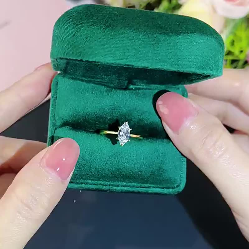 高碳钻戒指 马眼款 交换礼物 - 戒指 - 宝石 