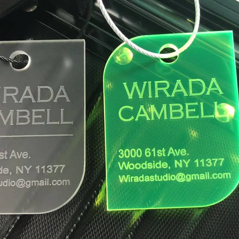 Rectangle Luggage Tag  |  Luggage Tags | Luggage Tag Personalized (1 piece) - 行李箱/行李箱保护套 - 压克力 
