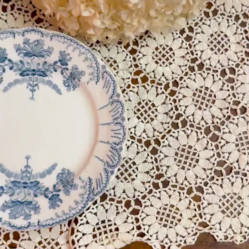 50359-珍稀法国19世纪 St.AMAND et HAMAGE NÓRD 瓷盘RÉGENCE - 盘子/餐盘/盘架 - 瓷 