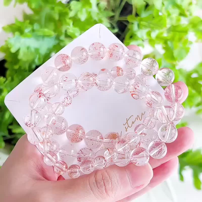 顶级全净透 红超七三轮骨干 大球球手链 - 手链/手环 - 水晶 红色