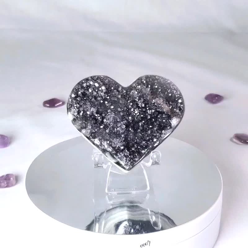 异象爱心水晶 070157 - 摆饰 - 水晶 紫色