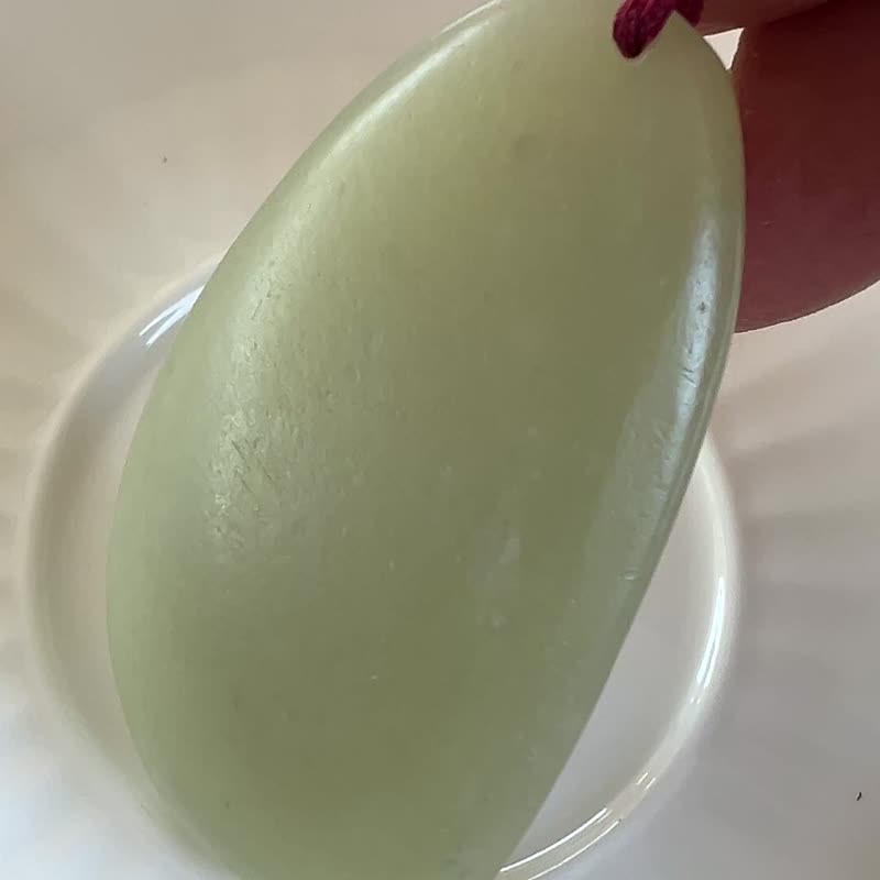 新疆和阗玉籽料 挂件 61.8克 #和田玉 籽料 和阗玉 玉文化 艺术 - 吊饰 - 玉石 绿色