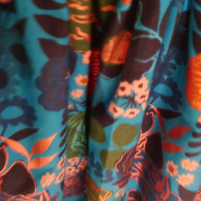 【接单订制】Alice in Wonderland 纯美国棉长裙 Free size日本制 - 裙子 - 棉．麻 蓝色