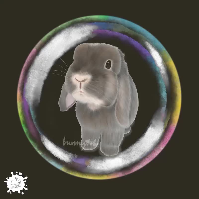 兔兔肖像昼 - 电子手绘真人画像/绘画/插画 - 其他材质 