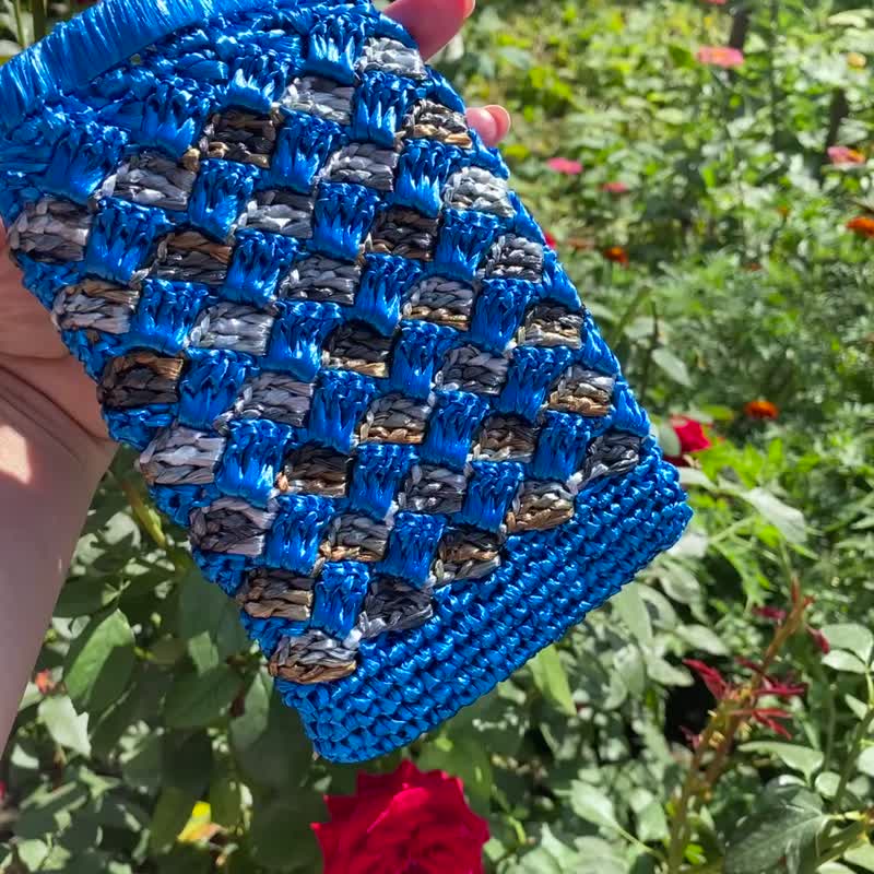 Case for glasses, Case for telephone, Phone bag, crochet case, raffia case - 名片夹/名片盒 - 纸 多色