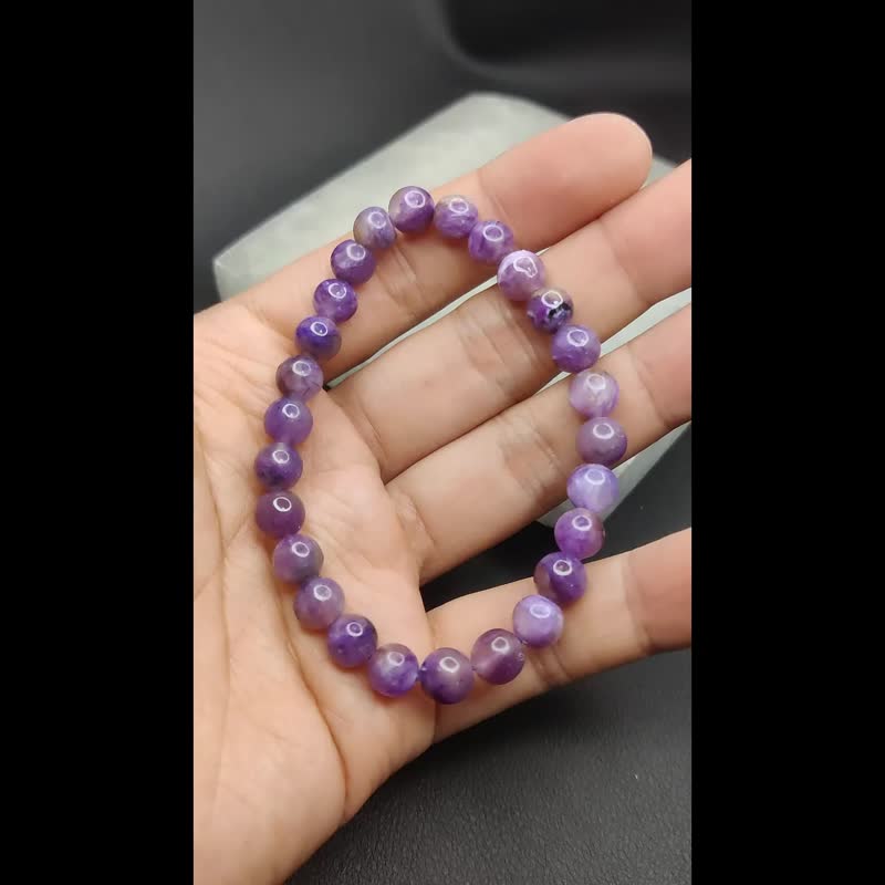 【订制品】紫龙晶 Charoite 8-12mm 巴西 手串 手链 天然水晶 - 手链/手环 - 水晶 紫色