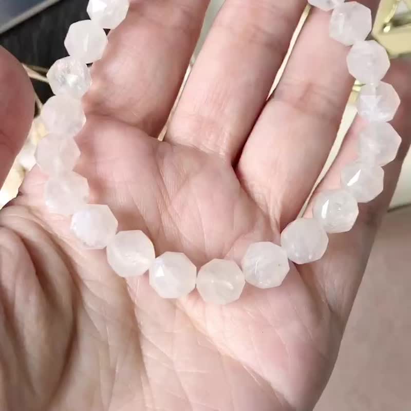 佛罗伦丝月亮 Starcut 水晶 月亮石 爱情运 星钻 水晶 手链 手链 - 手链/手环 - 水晶 白色