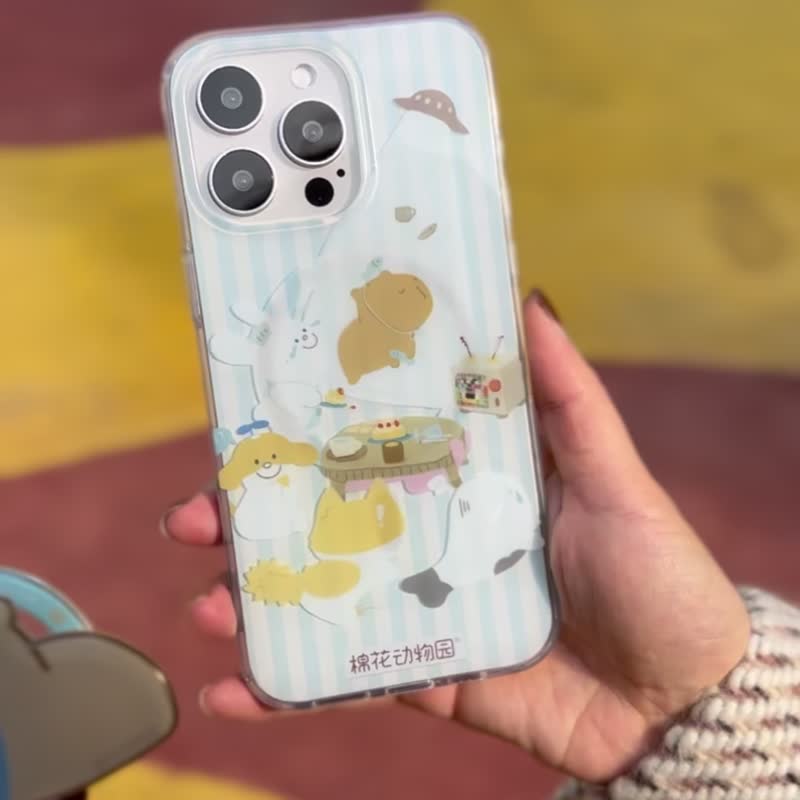 棉花动物园职场水豚原创卡皮巴拉UFO磁吸IMD苹果MagSafe手机壳 - 手机配件 - 硅胶 多色