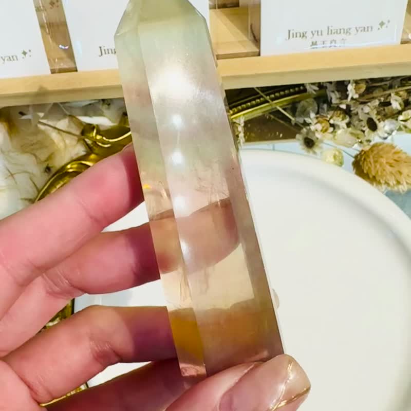 彩虹萤石柱摆件消磁净化平衡身心灵舒缓压力 - 摆饰 - 水晶 多色