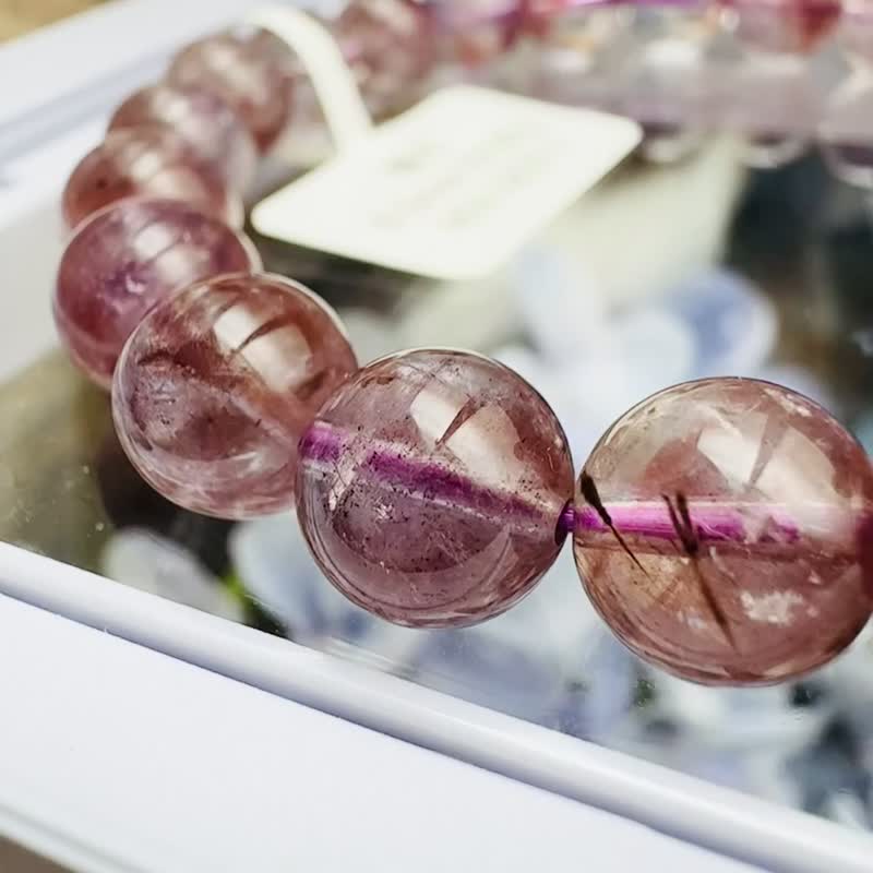 小精品优雅清透极光 23 水晶 8.5mm19.88g 清理七脉轮灵性 - 手链/手环 - 水晶 多色