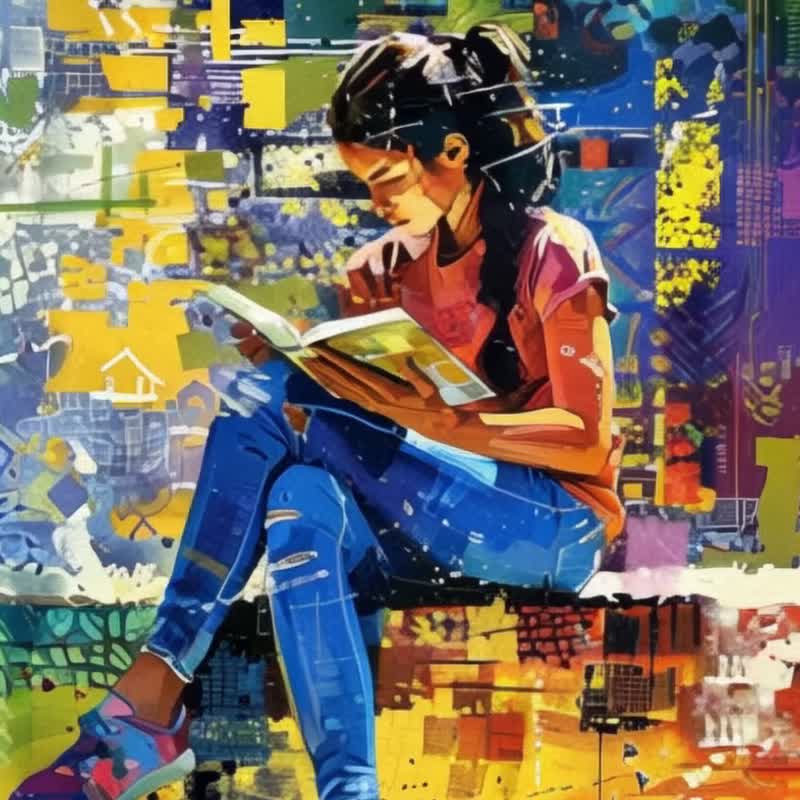 幻彩絮语-系列3/气质美女微喷画/书房卧室文艺氛围装饰挂画 - 海报/装饰画/版画 - 棉 