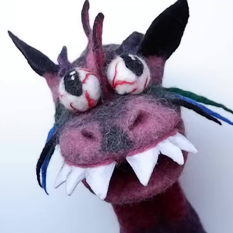 龙 傀儡傀儡 手套娃娃。 - 玩具/玩偶 - 羊毛 多色