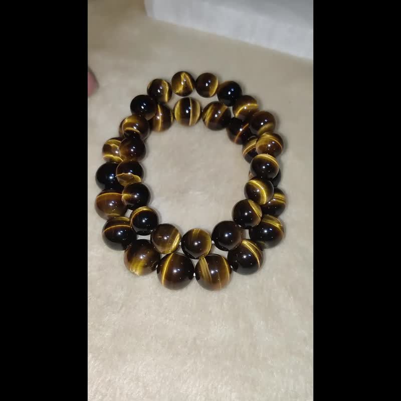 【订制品】黄虎眼石 闪电眼 6-18mm 手串 手链 天然水晶 - 手链/手环 - 水晶 