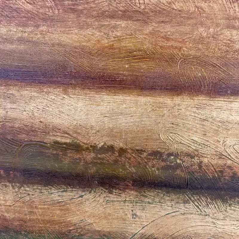 画布上的抽象彩色线条现代艺术品原始浅棕 - 墙贴/壁贴 - 压克力 多色