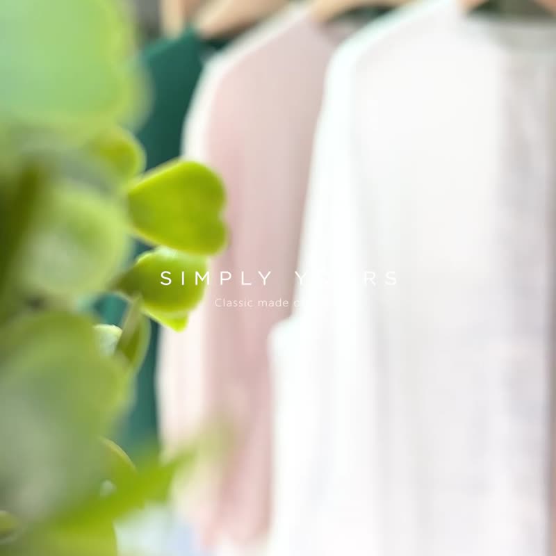 【Simply Yours】亚麻中袖衬衫 绿F - 女装上衣 - 棉 绿色