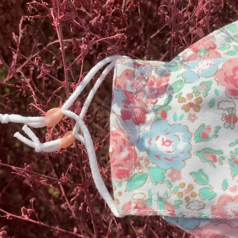 Ribbit Garden Facemask - handmade 4 layers 100% double yarn cotton - 口罩 - 棉．麻 