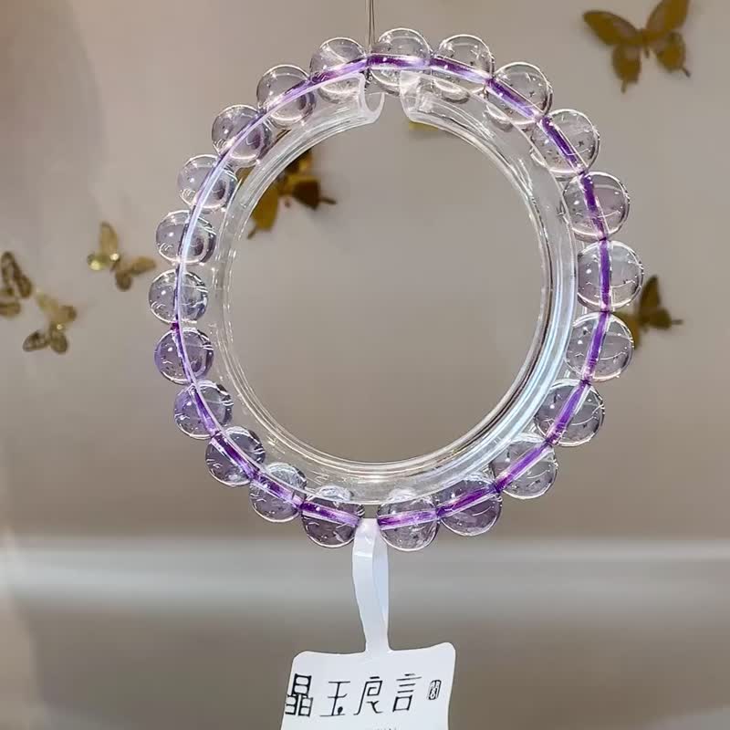 梦幻紫玉晶紫水晶8.5mm20g净化疗愈能量提升内涵自信 - 手链/手环 - 水晶 紫色