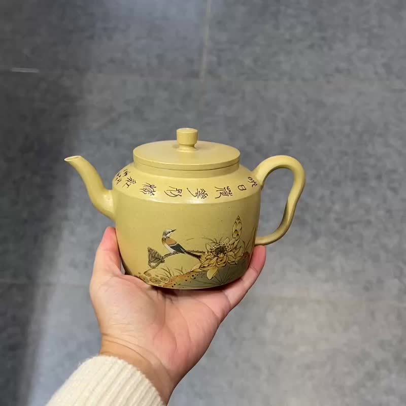 清菏 全手工 高工作品 容量410cc 本绿 壶身俊秀挺拔短颈 - 茶具/茶杯 - 陶 咖啡色