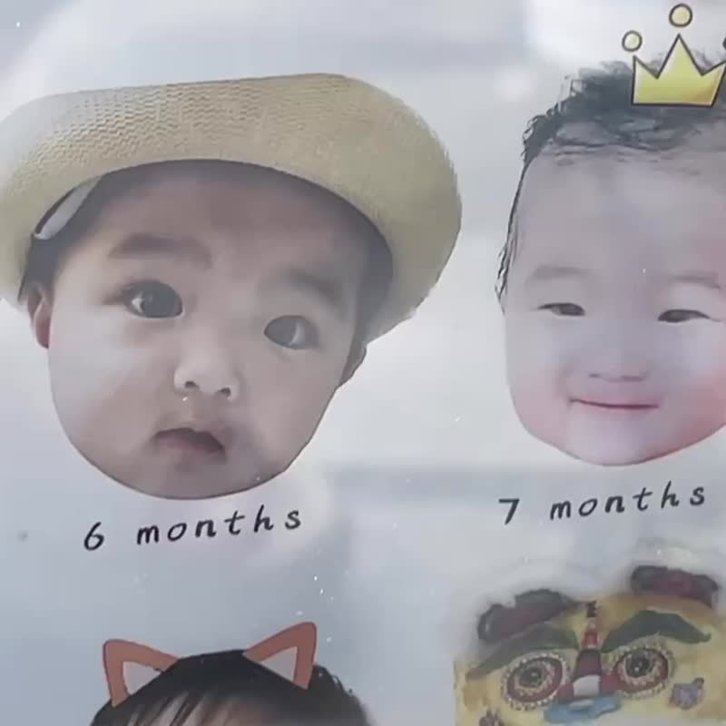 定制化宝宝成长相框8寸相框 满月周岁成长礼 - 画框/相框 - 其他材质 