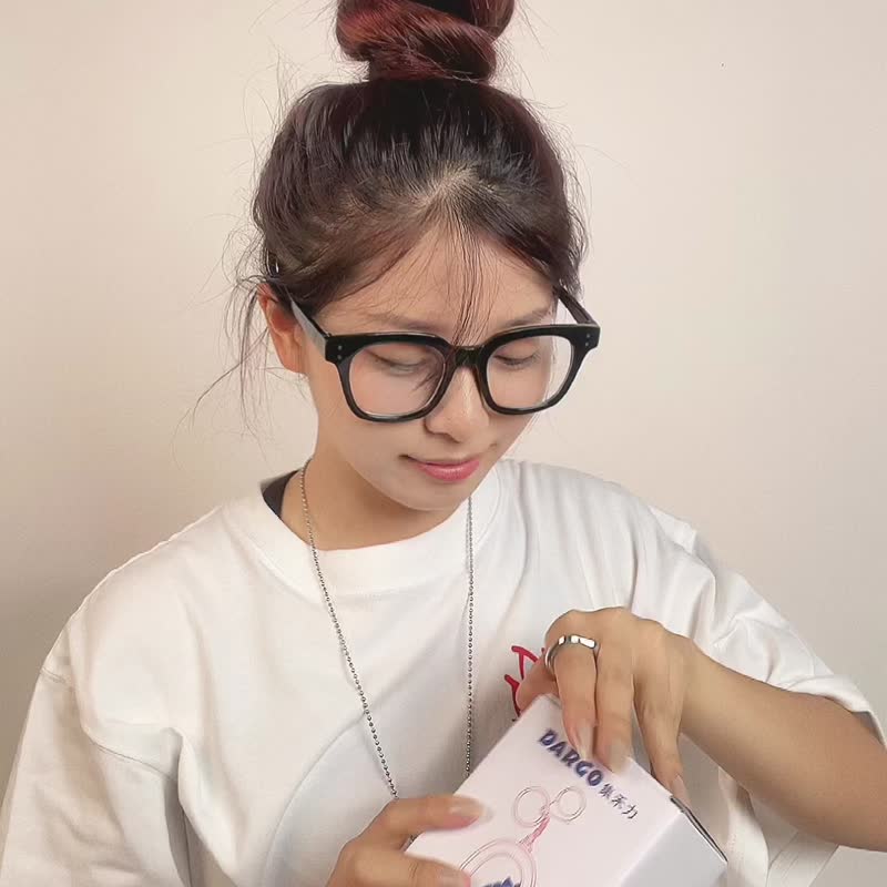 【情人节礼物】盲盒溜娃包POP食梦动物/小/DIMOO/BUNNY/BOB手办展 - 钥匙链/钥匙包 - 真皮 黑色
