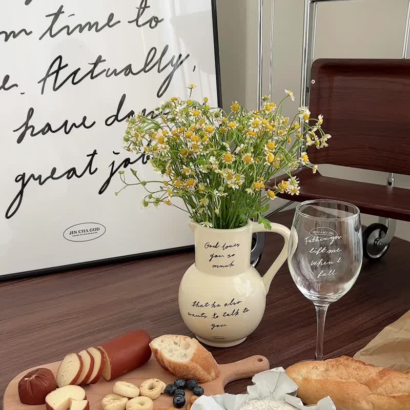 JIN CHA GOD【复古把手花瓶】God wants to talk to you. - 花瓶/陶器 - 陶 白色