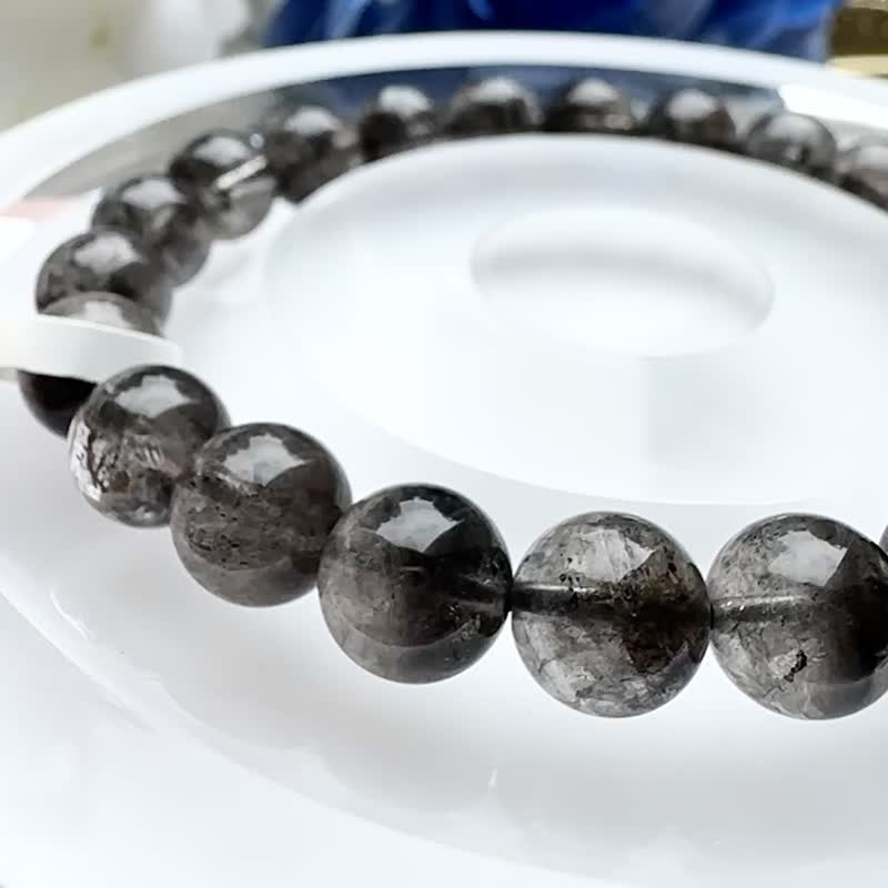 小精品黑武士黑闪灵 8.5mm19.96g 不受噩梦扰侵净化七轮消除负能量 - 手链/手环 - 水晶 黑色