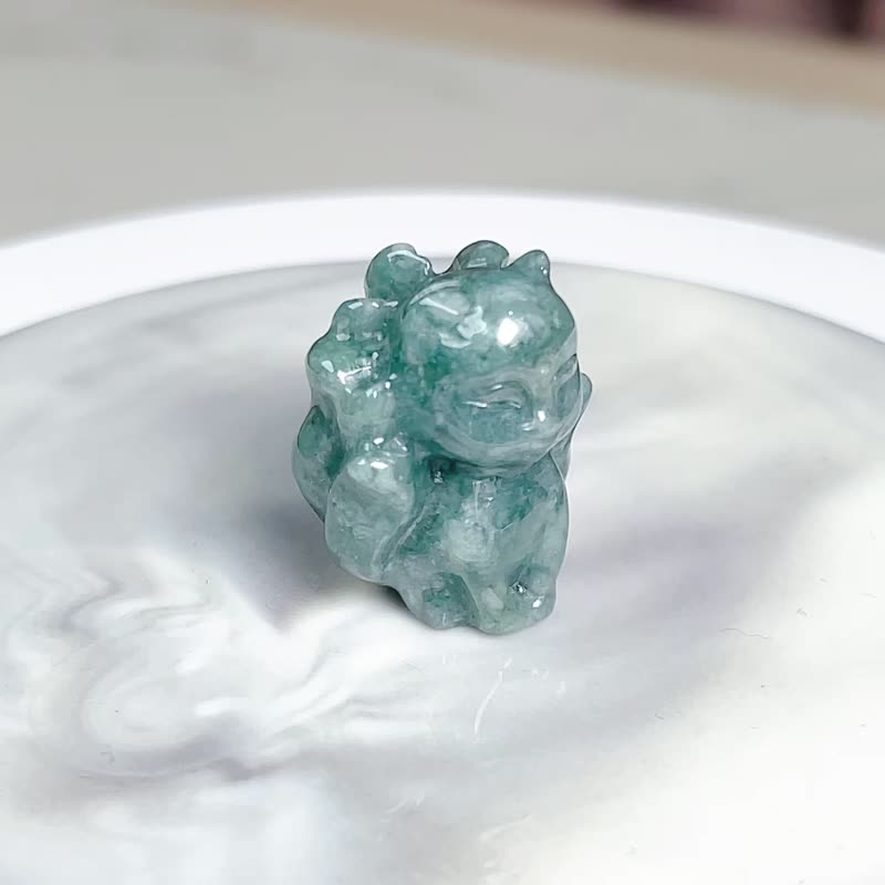 【好人缘】飘花翡翠九尾狐 | 天然A货翡翠 | 送礼 - 其他 - 玉石 绿色