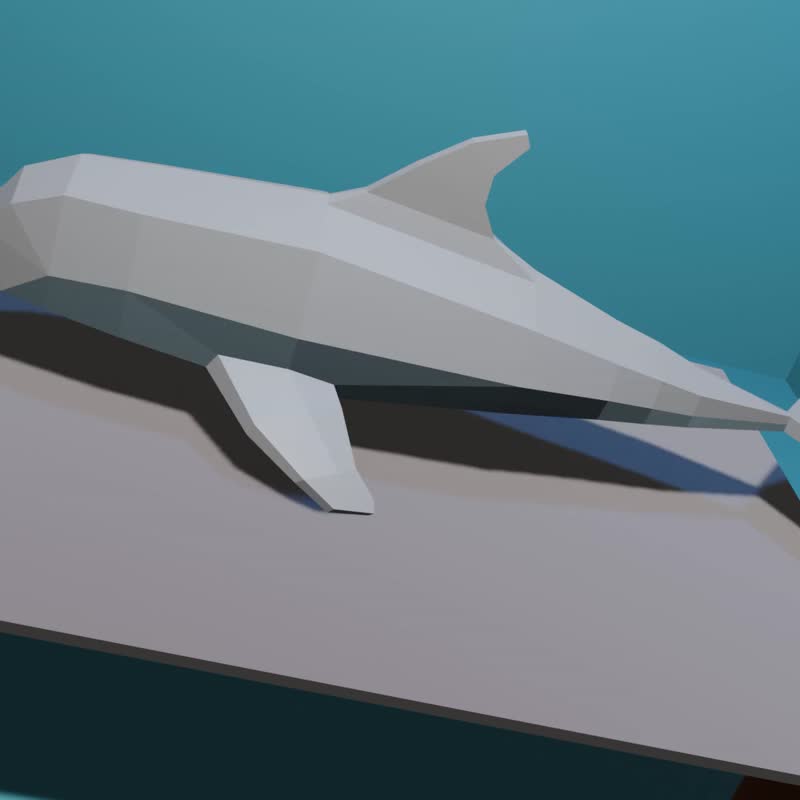 海豚，lowpoly 物体，3d 模型纸工艺 - 其他数码设计 - 其他材质 