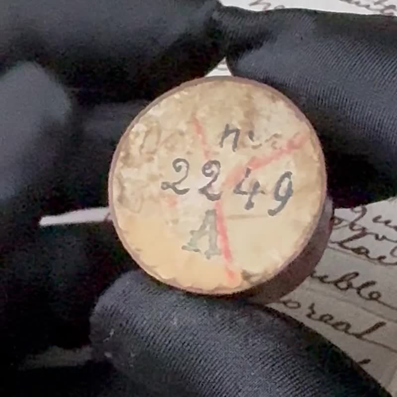 50767-罕见法国古董袖珍罗盘含原盒 - 收纳用品 - 铜/黄铜 