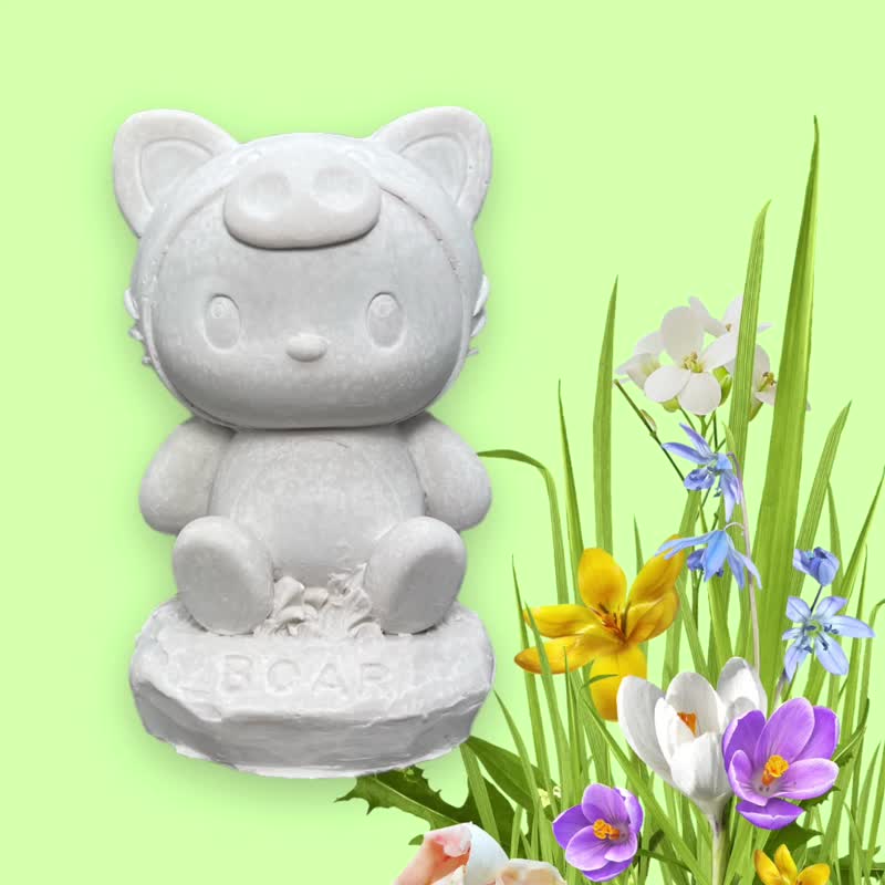 最Q萌宠 十二生肖-猪 扩香石家饰 赠5ml精油(任选) 疗愈系公仔 - 玩偶/公仔 - 水泥 白色