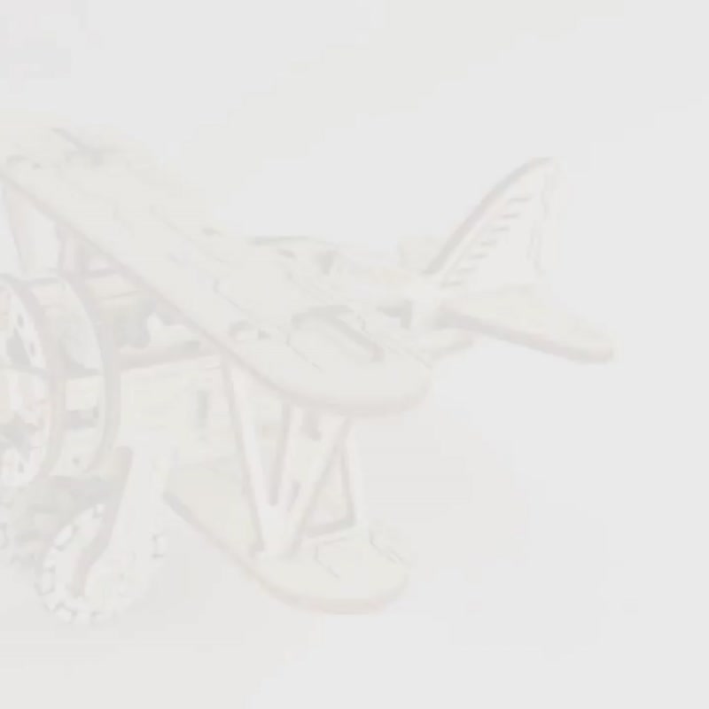 偷偷为男友准备的手工礼物WOODEN CITY Biplane 木制双翼飞机 - 木工/竹艺/纸艺 - 木头 卡其色