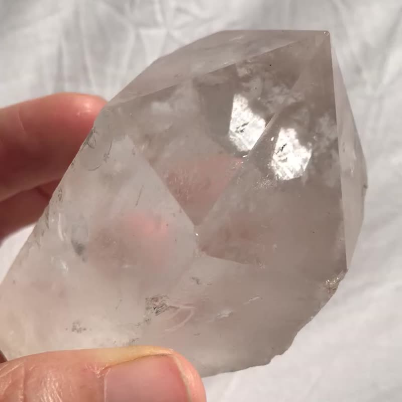 巴西 晶中晶 石中石 白水晶簇 水晶原矿 大牙高能量 天然原石 - 其他 - 水晶 白色
