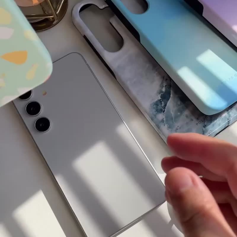 雾绿色水磨石 iPhone 16/15/14/13 MagSafe 手机壳 - 手机壳/手机套 - 塑料 