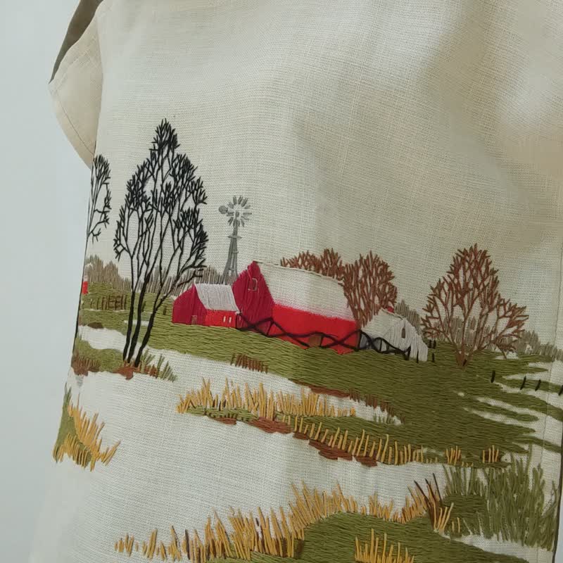 Green Huipil Shirt - 手工刺绣亚麻衬衫 - 女装上衣 - 棉 多色
