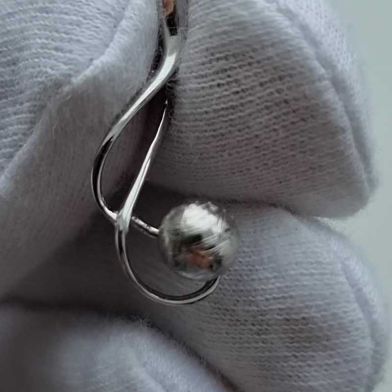 Muonionalusta meteorite bead pendant with silver 925 - 项链 - 银 