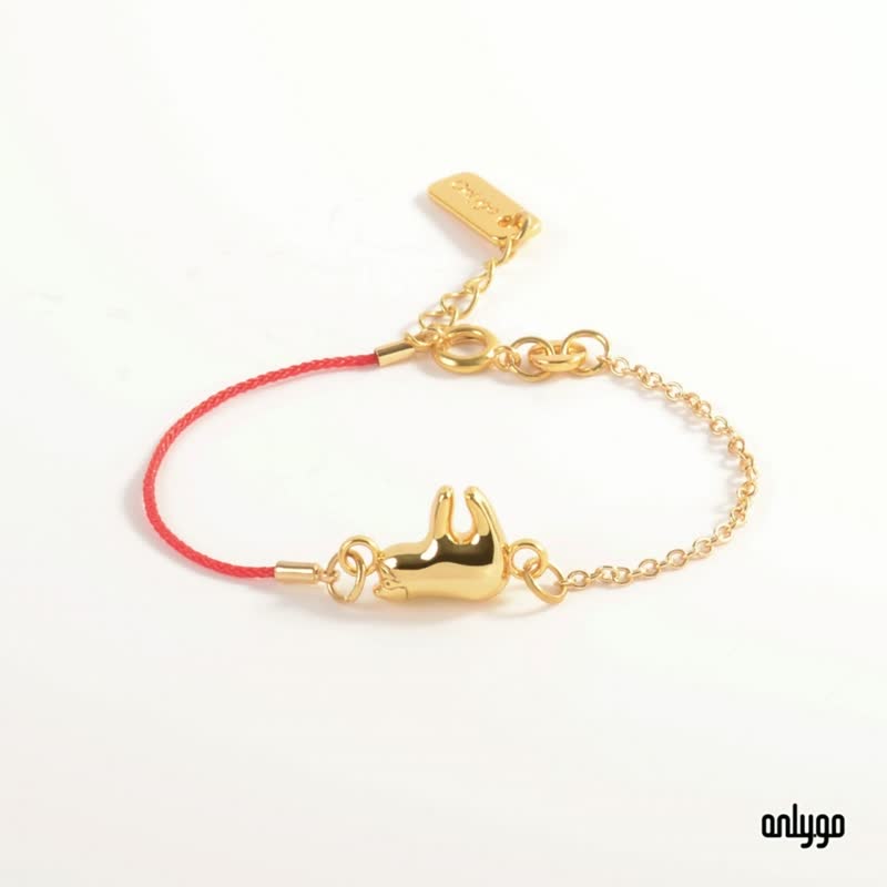 Lucky Bracelet 动物系列幸运手链 / 二趾树懒 - 手链/手环 - 其他金属 金色