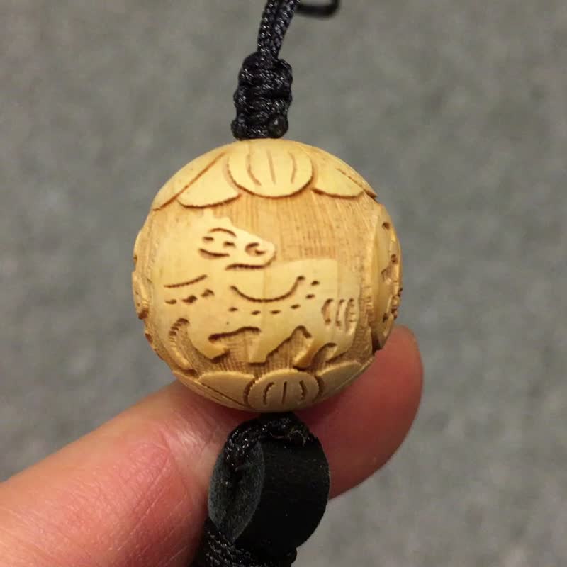 崖柏木生肖马吊饰 - 净化负能量, 纾缓压力 - 摆饰 - 木头 