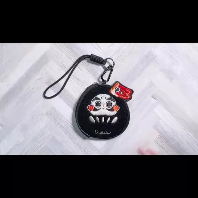 酒窝面包 鲤鱼旗达摩福神皮套 悠游卡 识别证 零钱包 皮套 - 证件套/卡套 - 其他材质 黑色