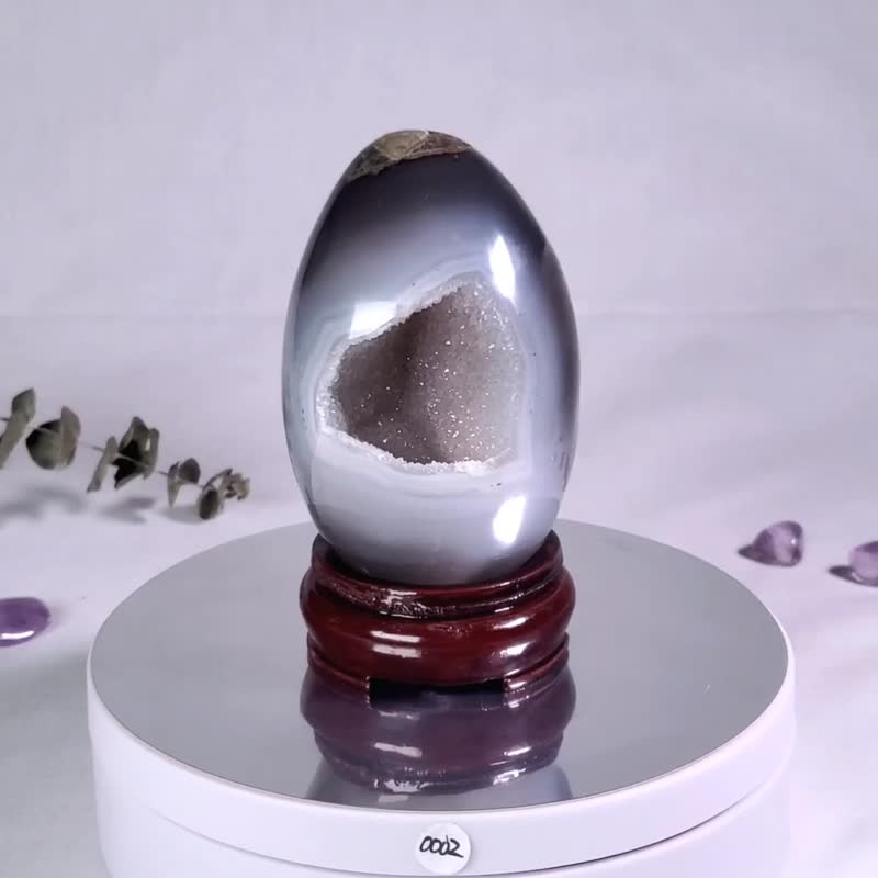 玛瑙好运蛋 020356 - 摆饰 - 水晶 多色