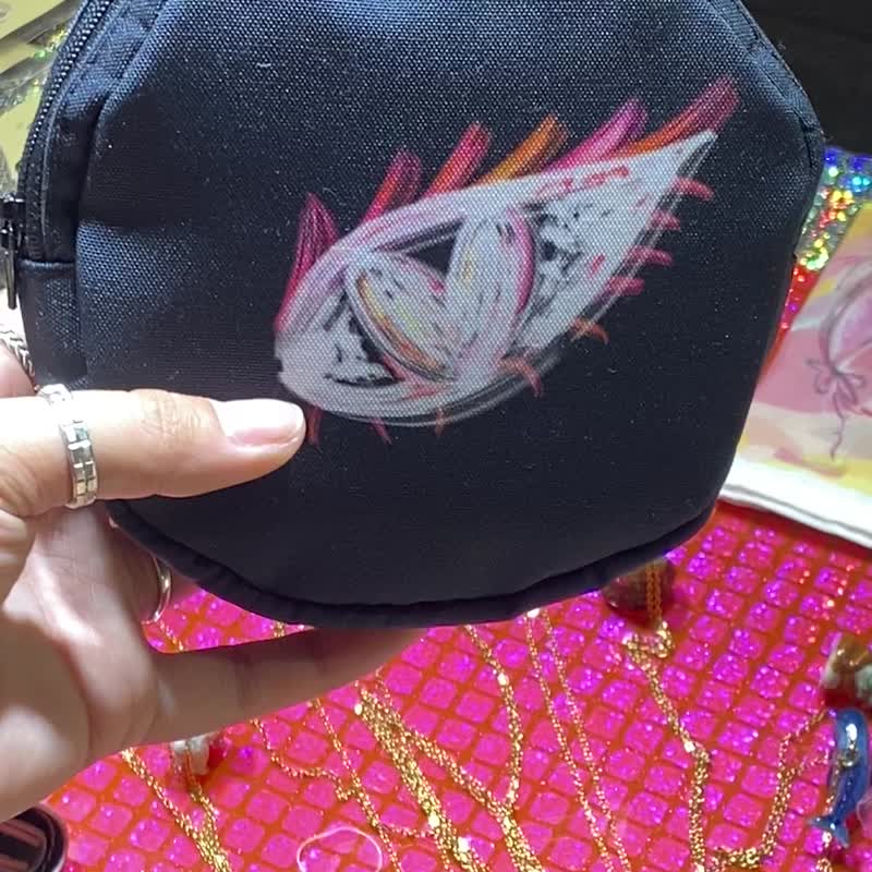 【旅行首选】【器官系列】Loves in the Eyes 眼睛随身包 - 手拿包 - 聚酯纤维 黑色