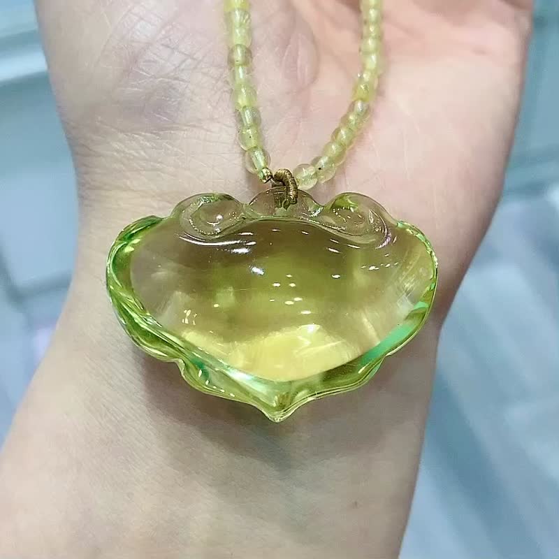 天然黄水晶弥勒佛吊坠造型饱满颜色漂亮大师雕刻非常精致 - 吊饰 - 水晶 